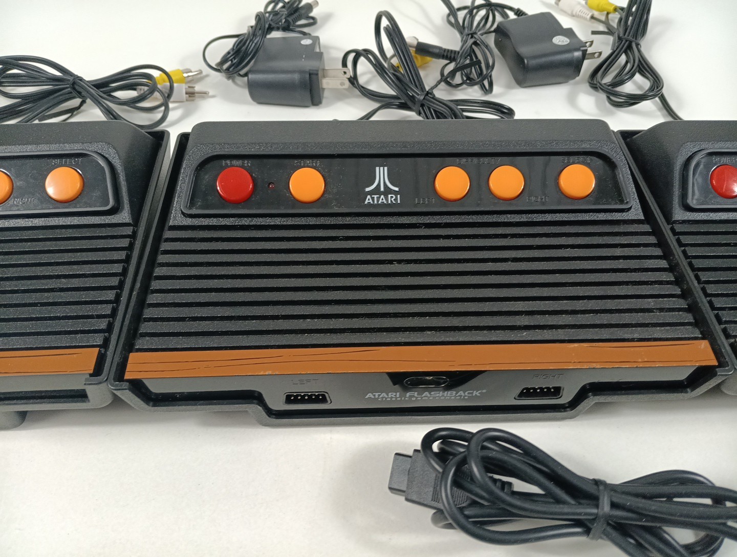 Atari Flashback 5, 6 & 7 Classic Console Lot TESTED 2 Controllers 2 Power Cords