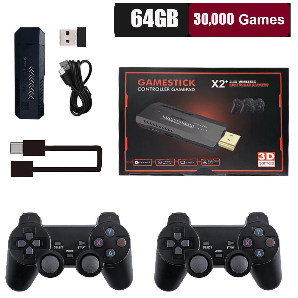 X2 Plus 128GB Handheld Game Console 4K HDMI 40000 Retro Games 50 Emulators Pro
