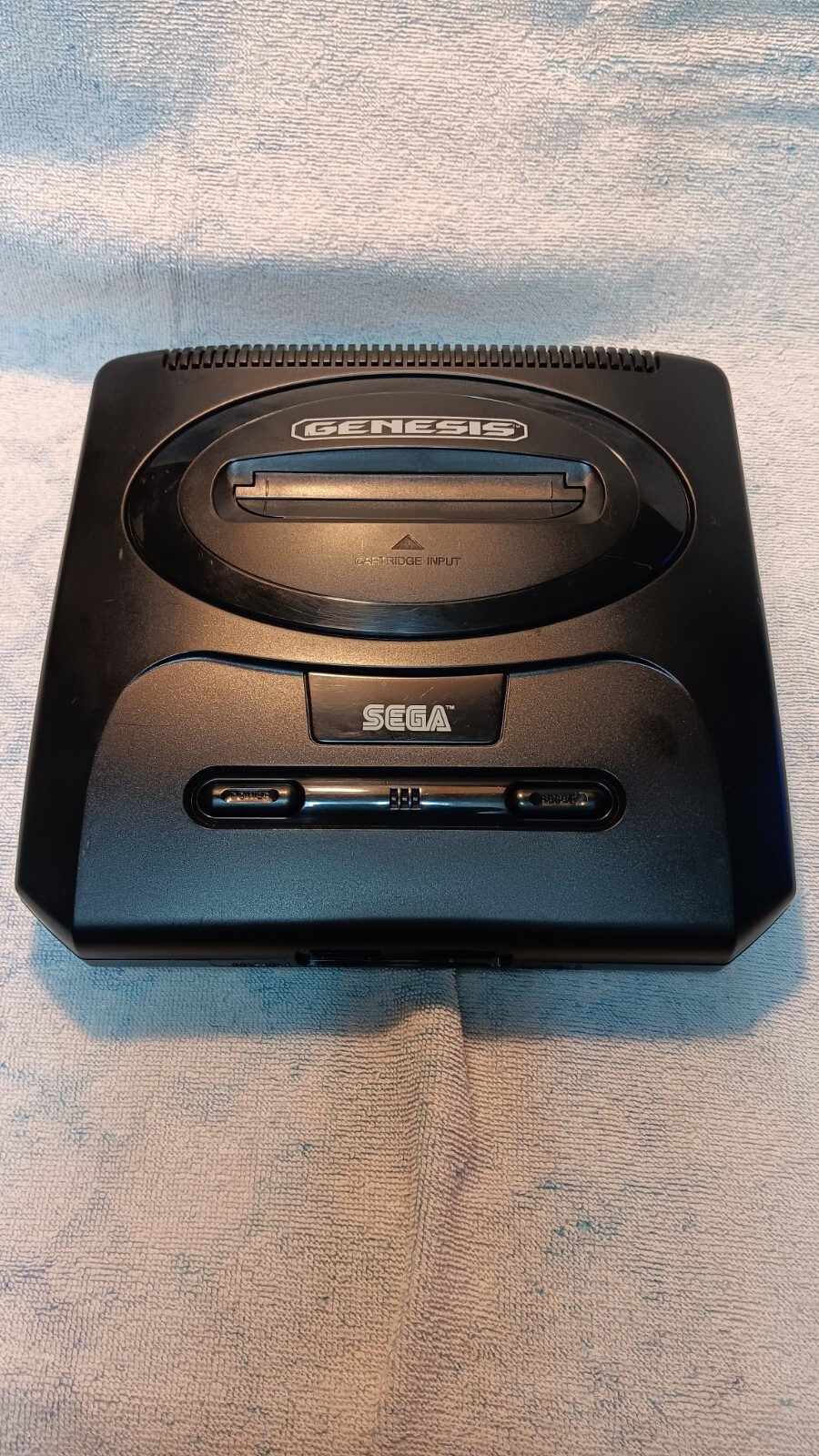 Sega Genesis Model 2 Game Console With Cords Game And One Controller.