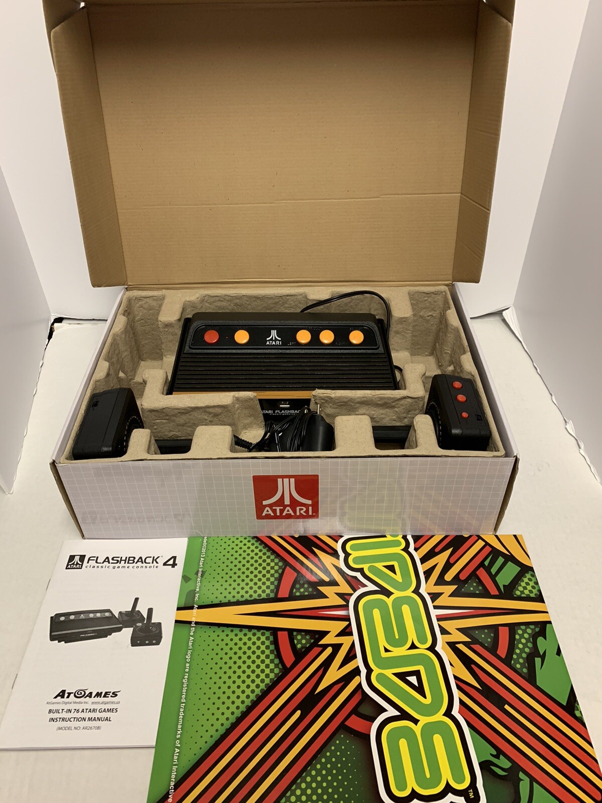 Atari Flashback 4 Classic Game Console 76 built in games, 2 Controllers