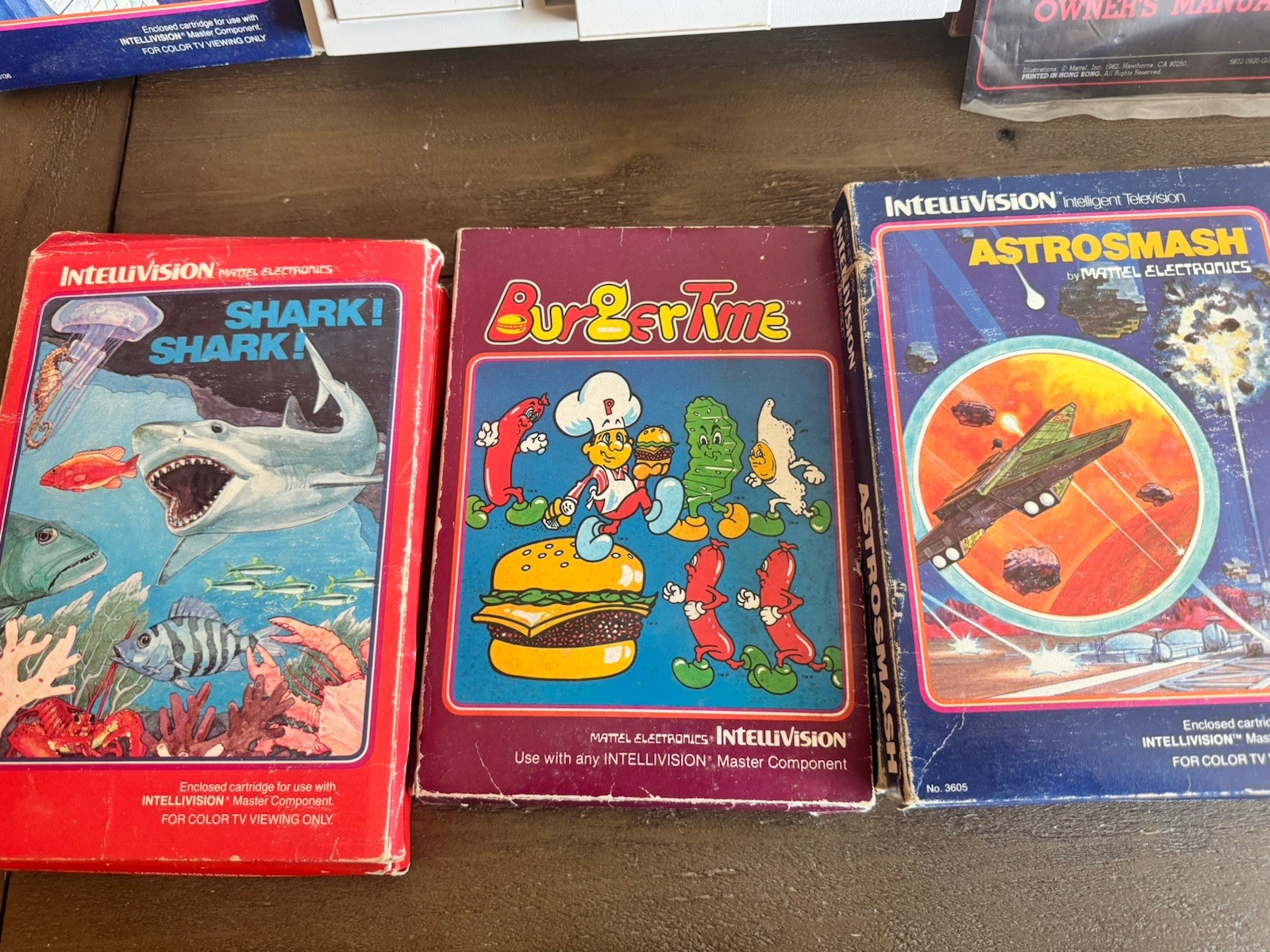 Mattel Intellivision II Console Bundle Lot 2 Controllers And Games