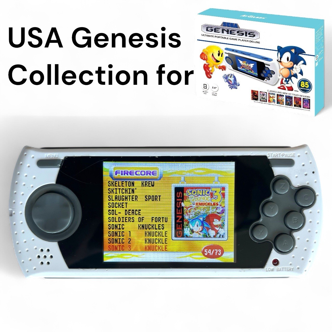 Sega Genesis Ultimate Portable 2GB SD Card w/ USA Game Library + Cover Art Menu