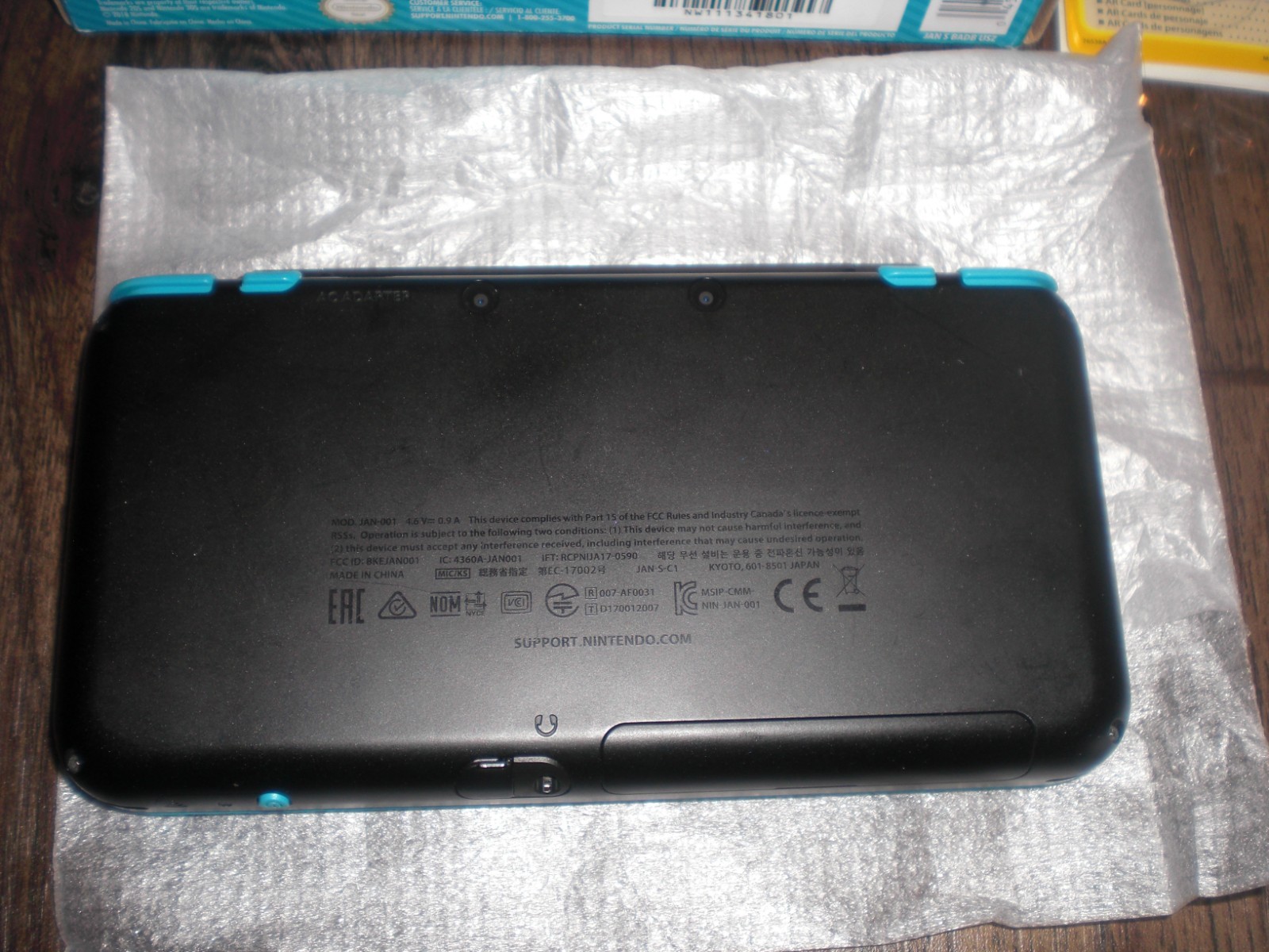 Nintendo New 2DS 3DS XL Console COMPLETE Black Blue Plays 3DS DS 2DS System CIB