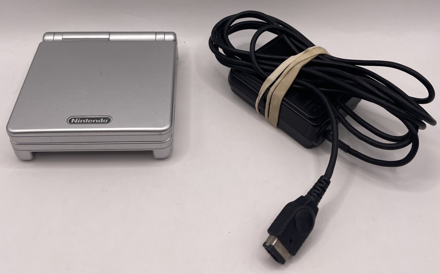 Nintendo Game Boy Advance SP Platinum Silver AGS 001 Working + Charger OEM Accep