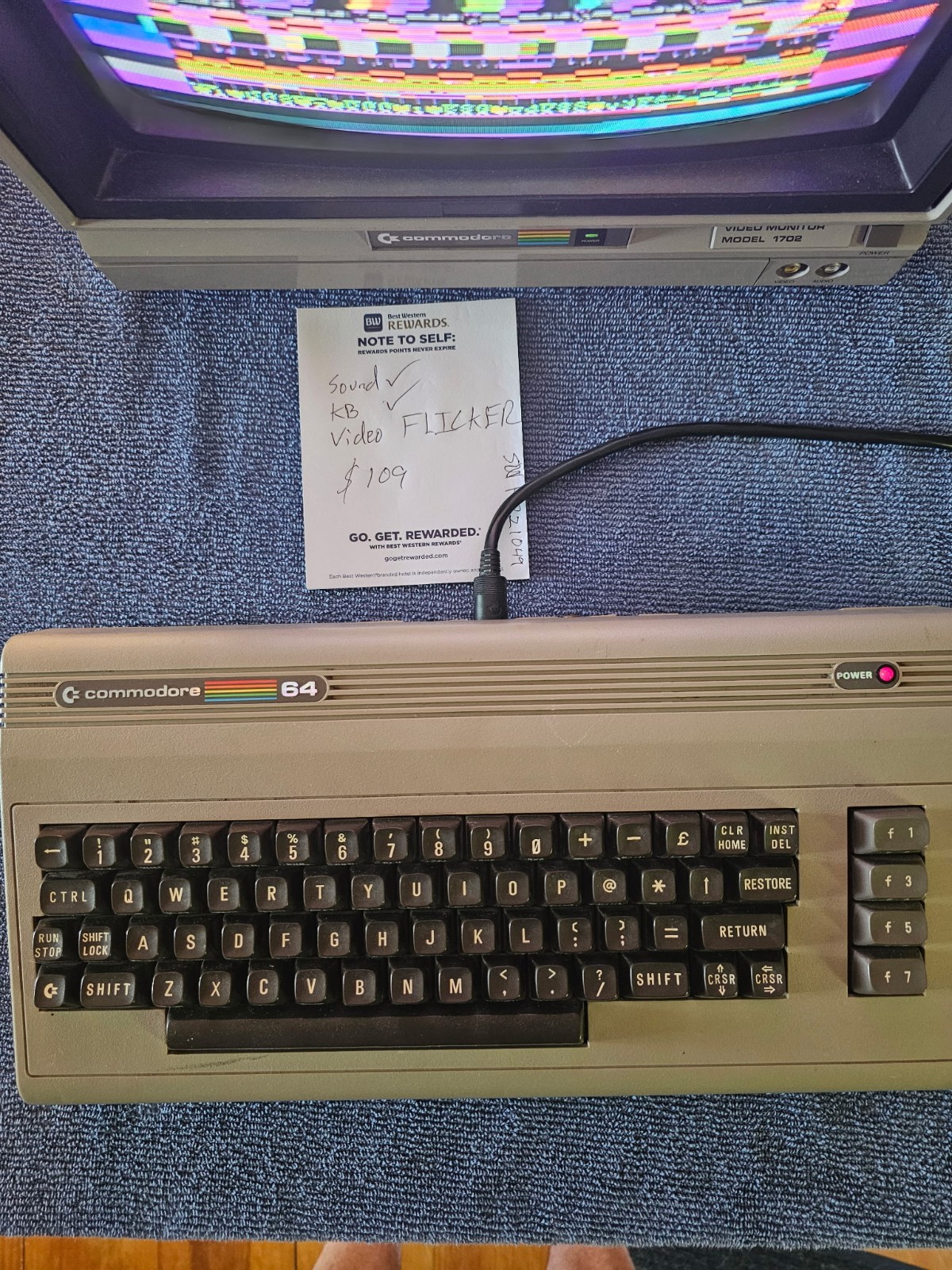 Commodore 64. Turns On, Video Distorted. C64 Only No PSU