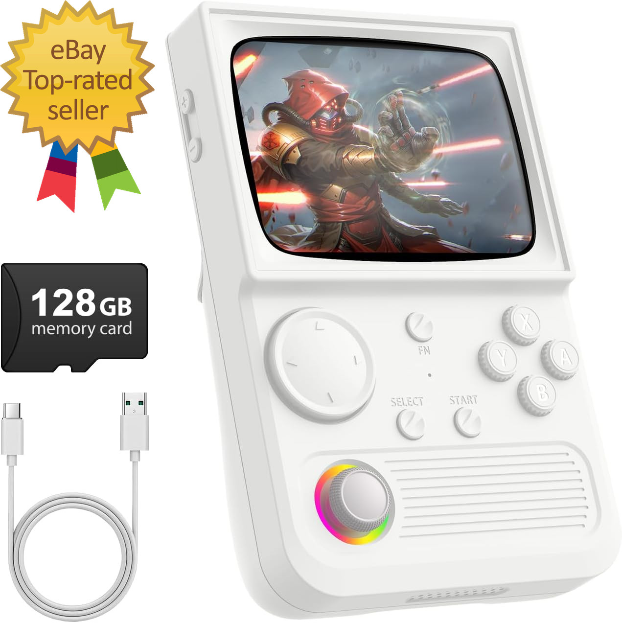 R36T Retro Gaming Console 3.5”IPS Screen Crt-Inspired Handheld Game Console