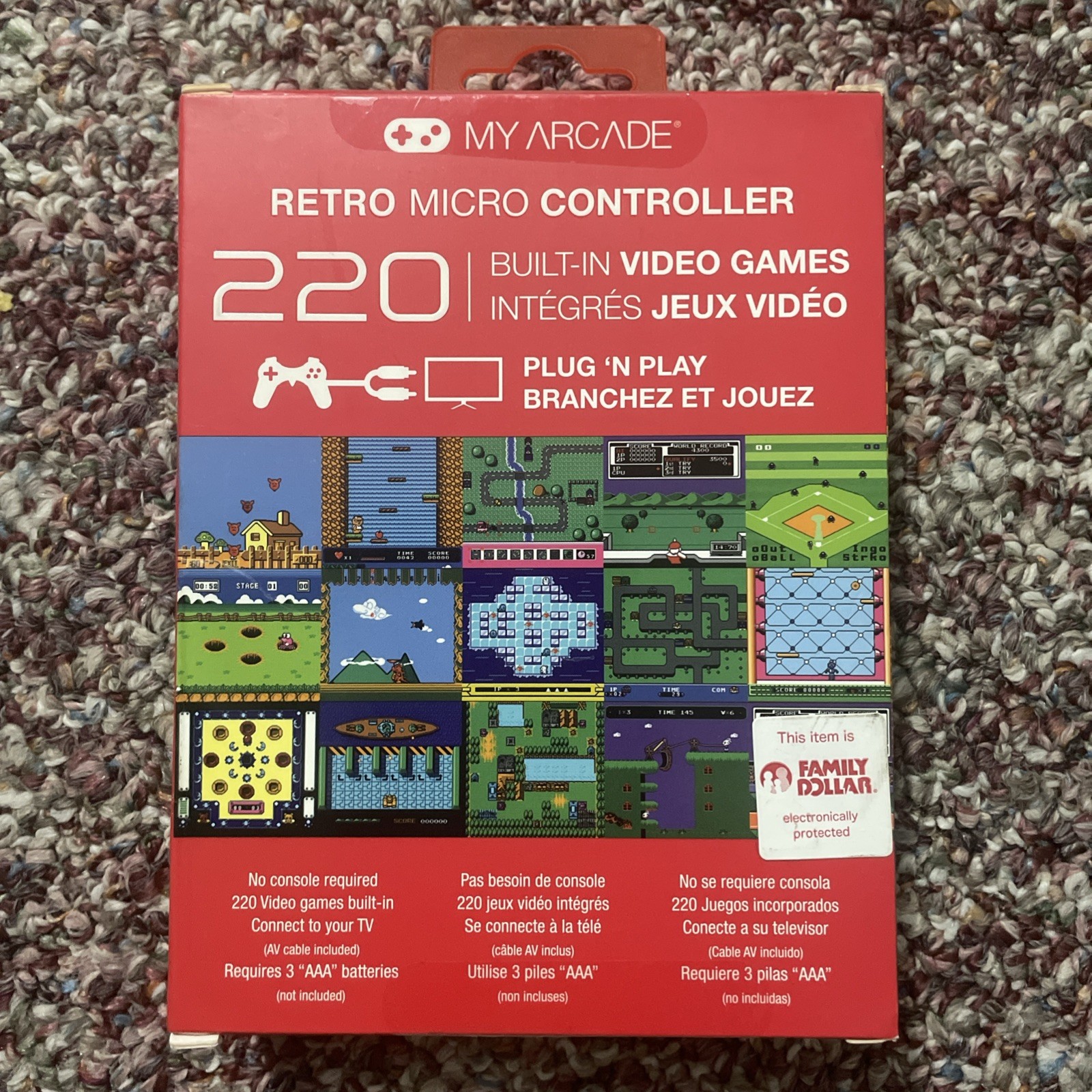 My Arcade Retro Micro Controller – 220 Built-In Video Games New in Box Plug Play