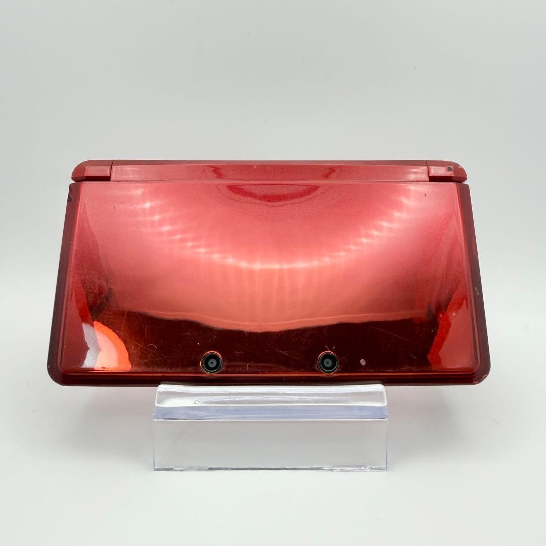 Nintendo 3DS Metallic Red Console Handheld System Stylus Charger Set 5.3 Inches