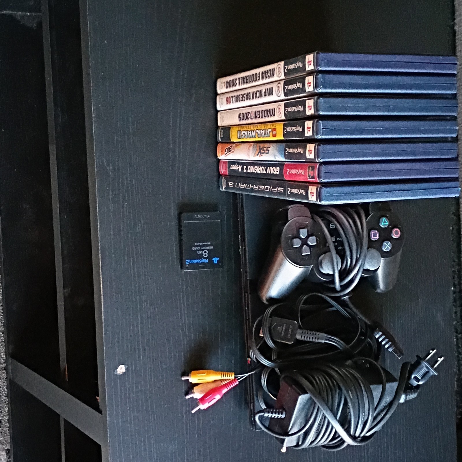 PS2 Slim Console Spiderman 3 Bundle: 7 Games, Controller & Memory Card (Tested)