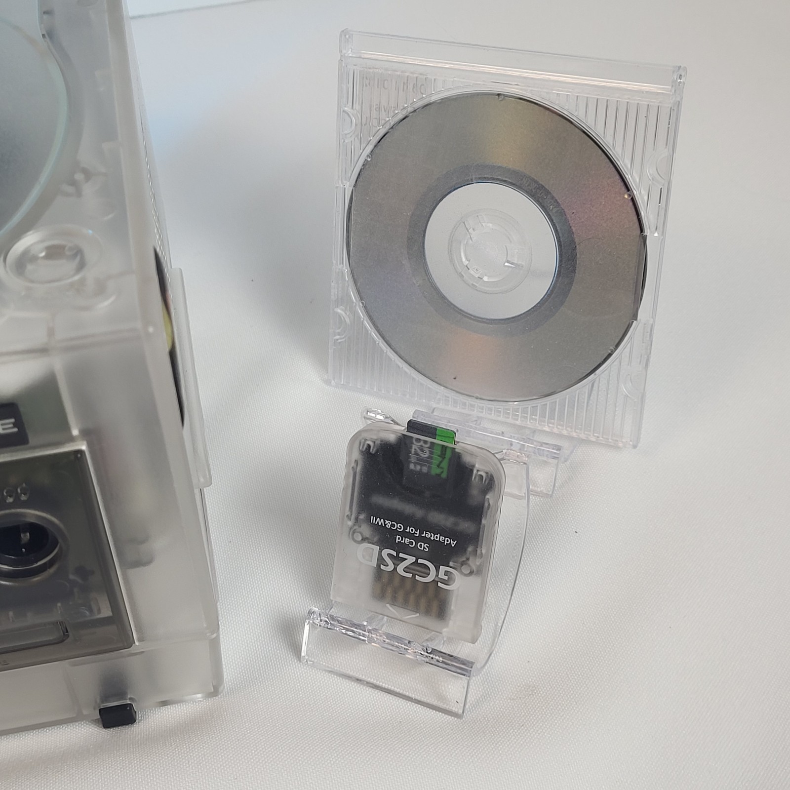 VINTAGE Nintendo ICEDCUBE GameCube Clear Laser Bear Ethernet Adapter Qoob Tested