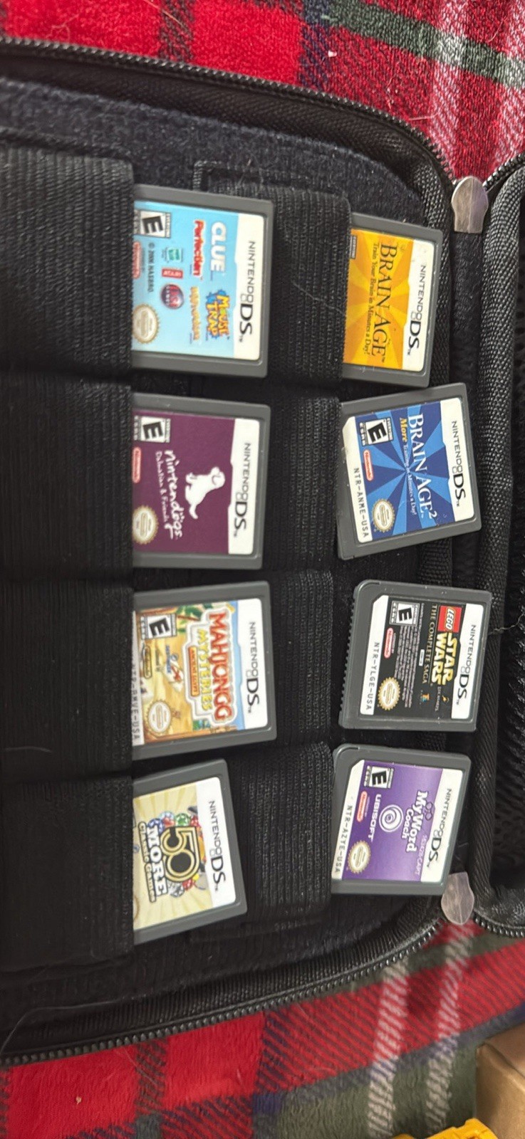 Nintendo DS i XL Burgundy w/ 8 Games and Case and charger
