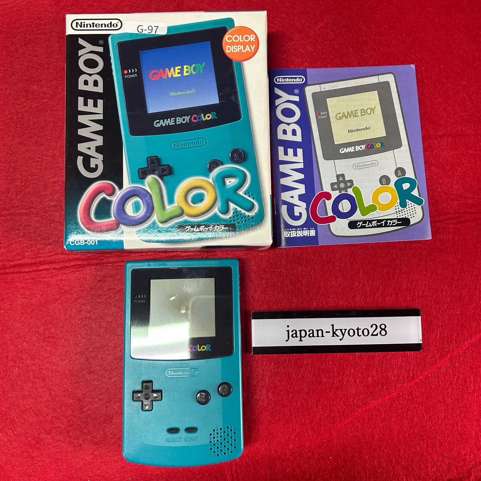 Nintendo Gameboy Color Blue CGB001 Teal Handheld System Console JAPAN