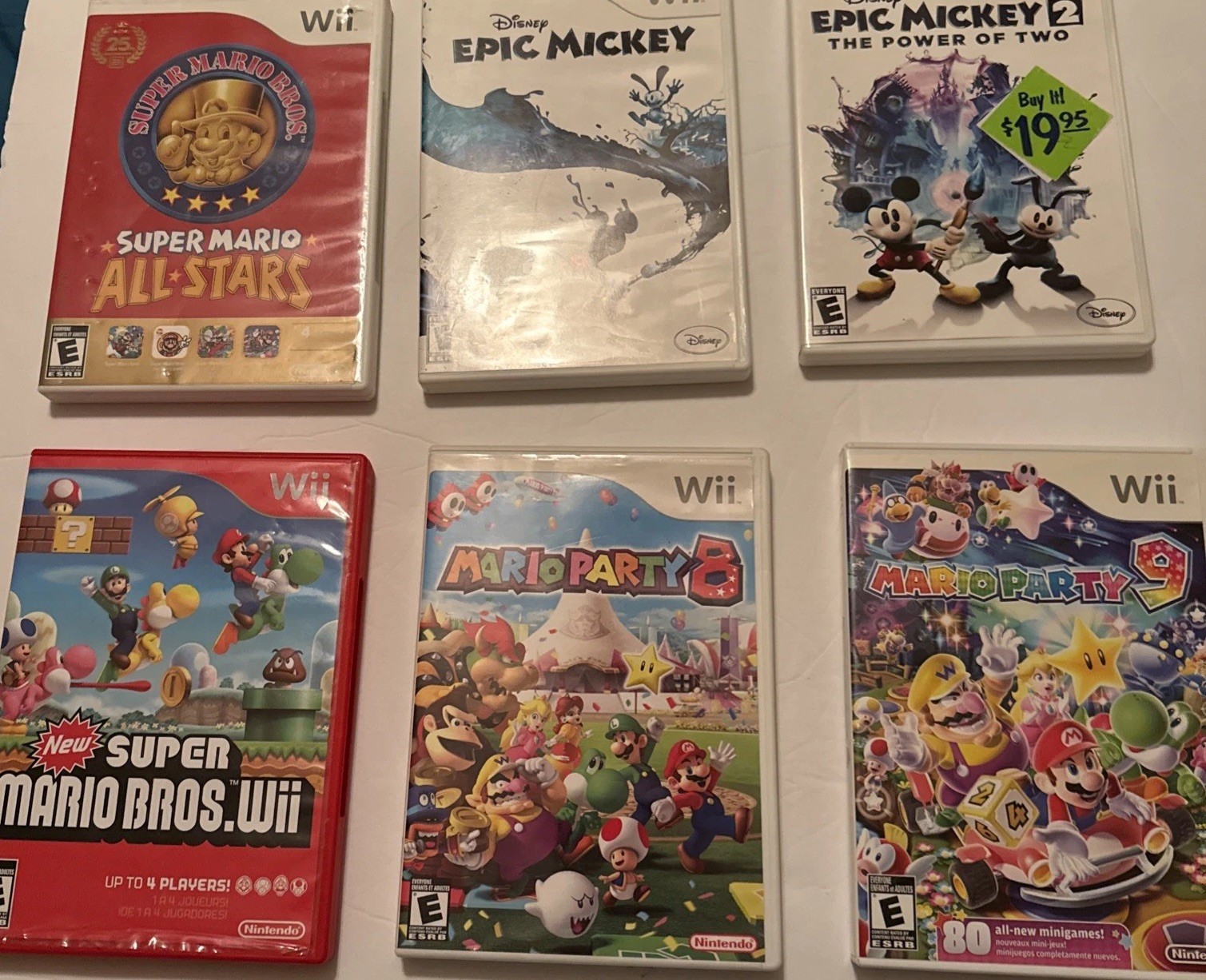 Lot 2 Nintendo Wii Consoles Controllers Nunchuks Guitar Games Mario Party + More