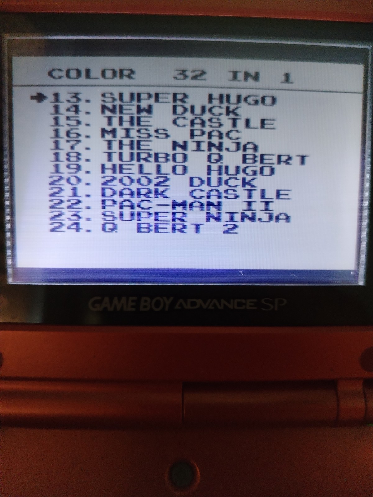 Game Boy Advance SP Red + 2 Multicart + Charger See Description GBA SP Red