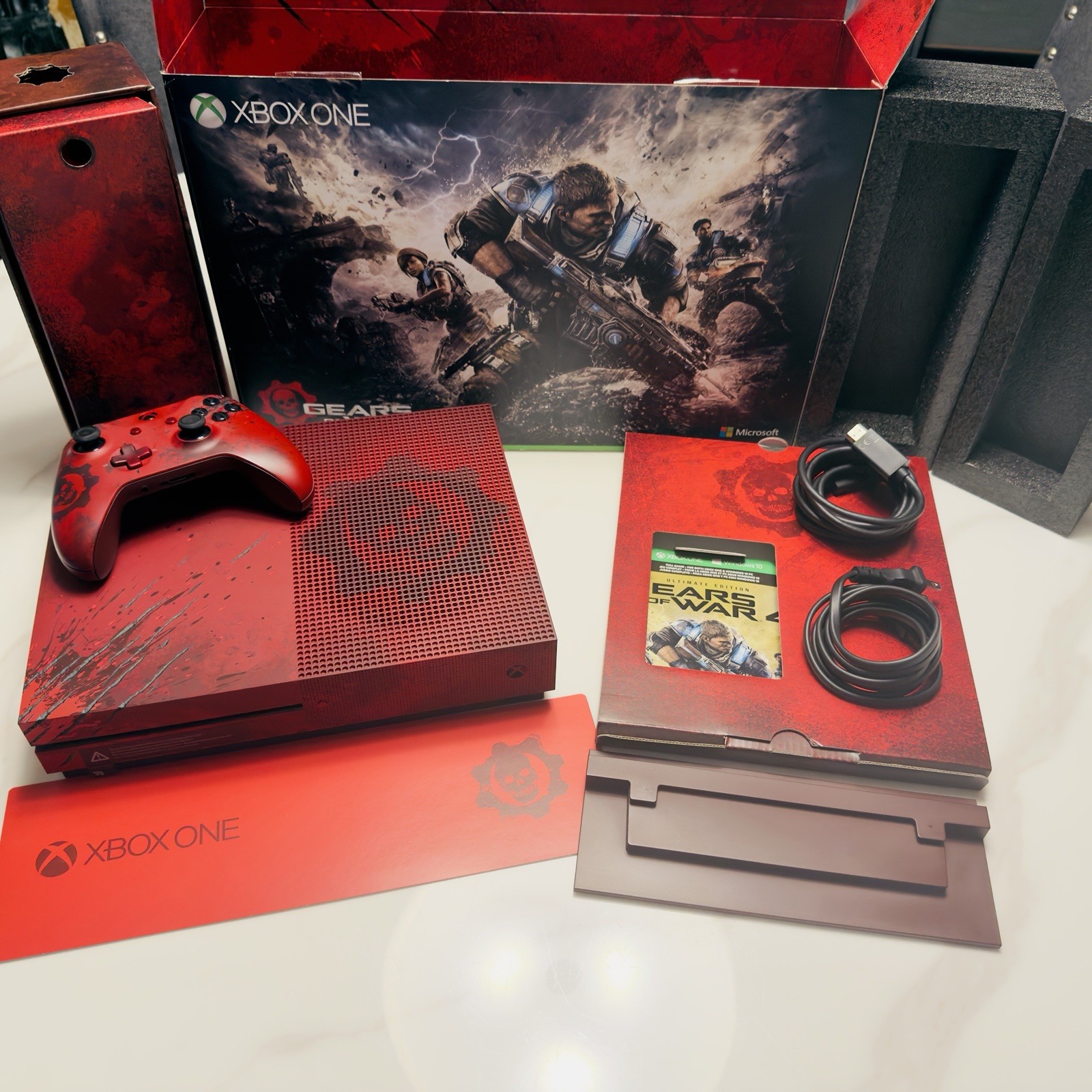 Microsoft Xbox One S Gears of War 4 Limited Edition 2 TB Crimson Red Console