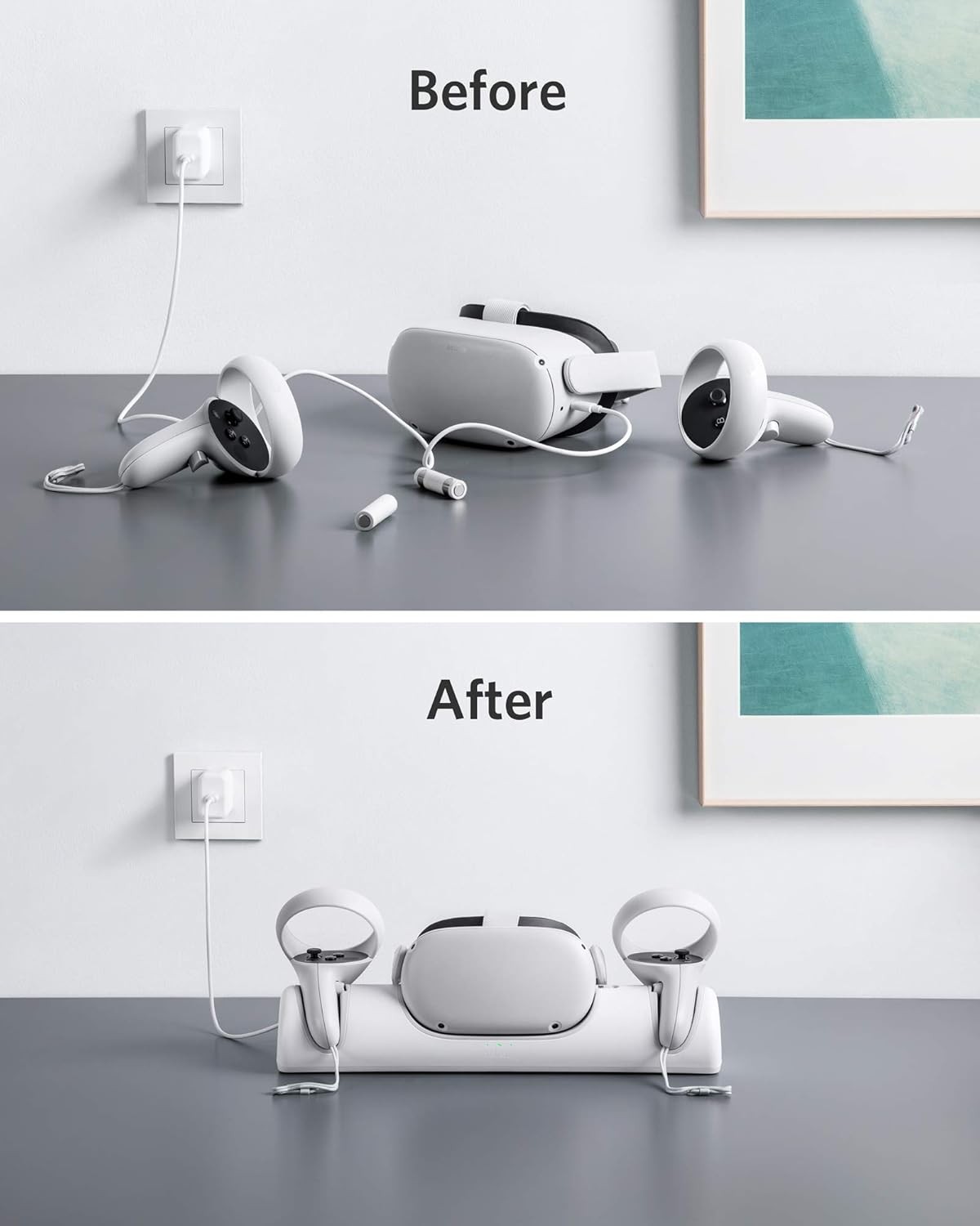 Anker Charging Dock for Meta Quest 2 – White – Accessory