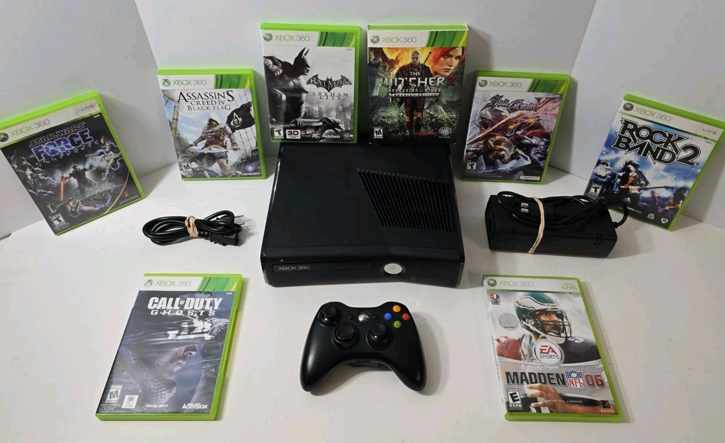 XBox 360 Slim Console 8 GAME MEGA BUNDLE! CLEANED/TESTED! SHIPS FREE TODAY 🔥