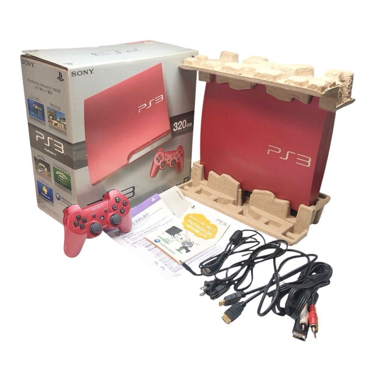 Sony PS3 PlayStation3 Console 320GB Scarlet Red CECH-3000B SR with Box Tested