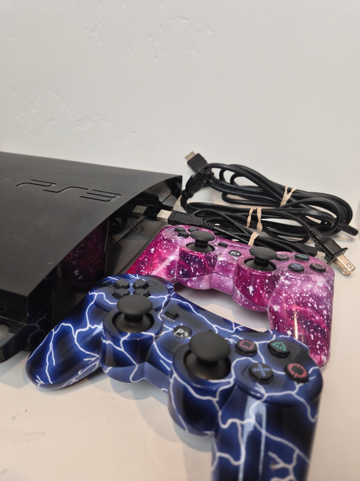 Sony PlayStation 3 Slim PS3 Console CECH-2501B 11 Games 2 Controllers All Cords