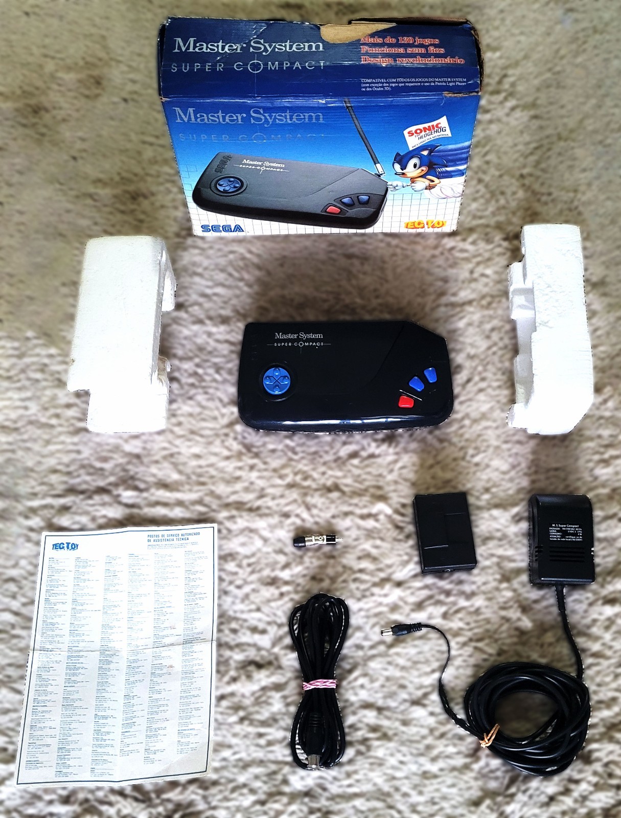 RARE: MASTER SYSTEM SUPER COMPACT CIB W/ ORIGINAL BOXSET BY TECTOY BRAZIL 🔥