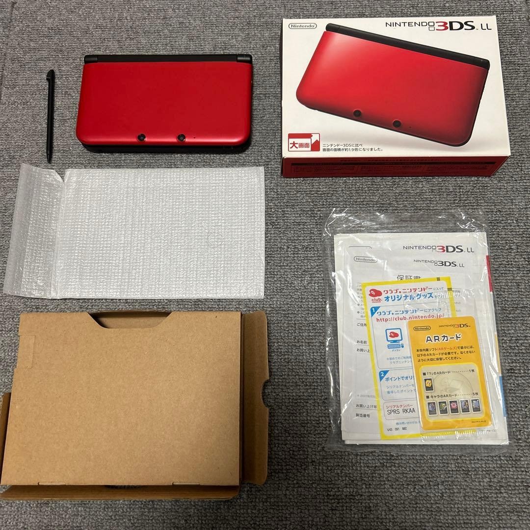 Nintendo 3DS LL Red x Black body with box 3DS body touch pen