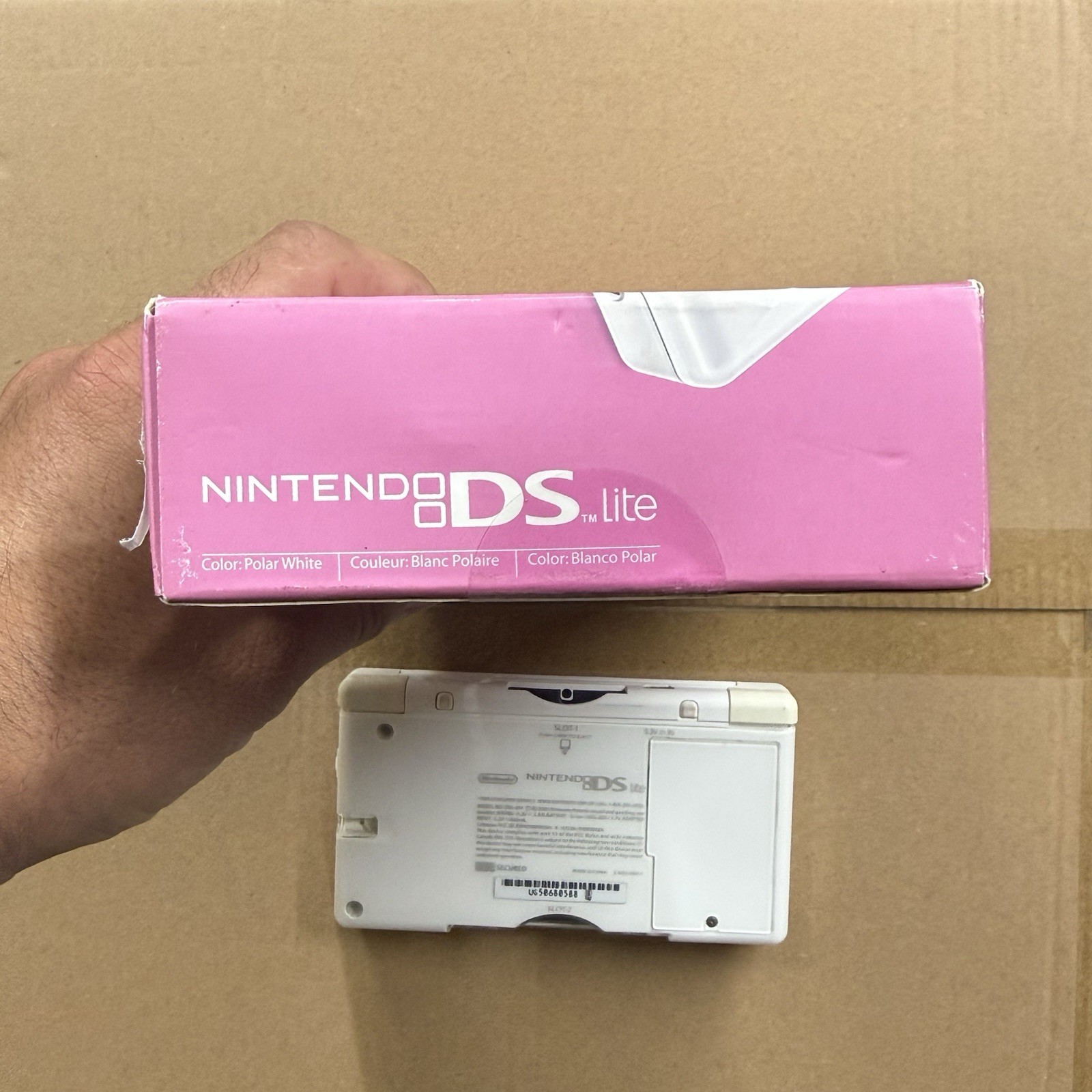 Nintendo DS Lite Pink Ribbon Polar White Console Susan Komen Breast Cancer Rare