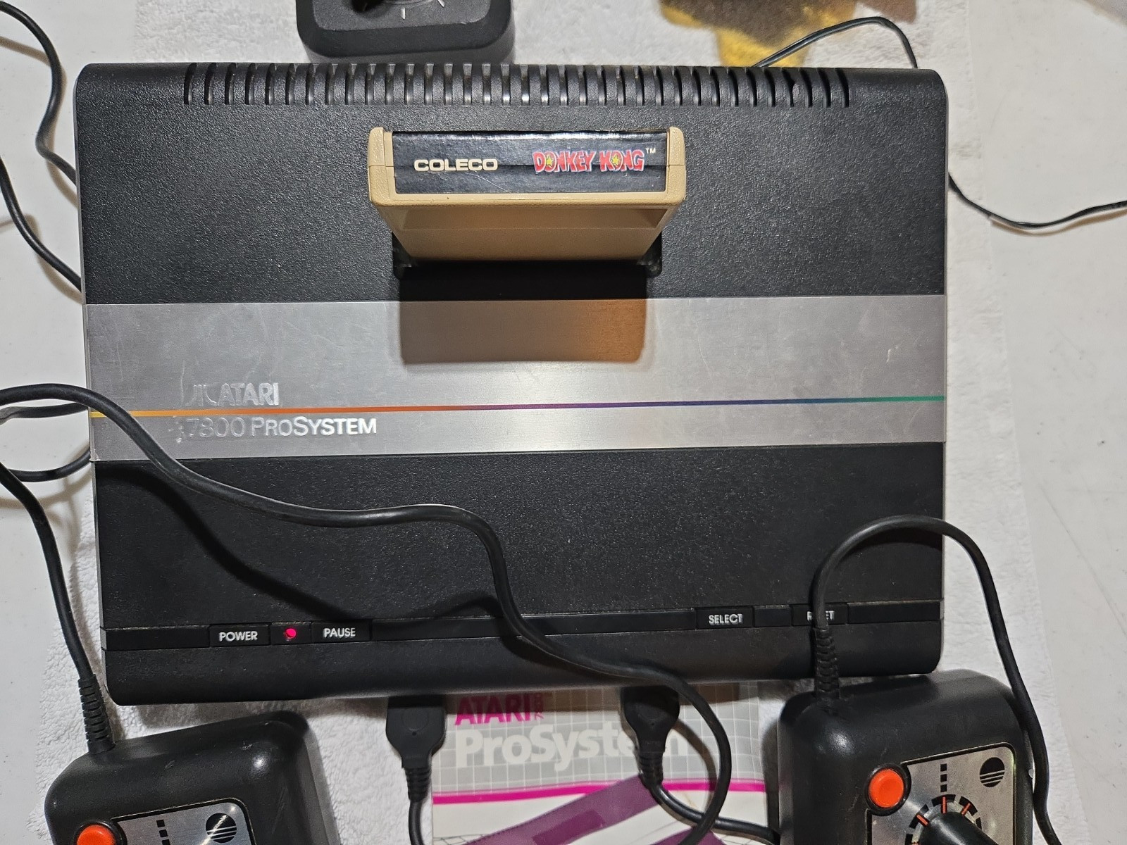 Atari 7800 Console Bundle, 13 Games. Untested. 8 controllers Pac Man Donkey Kong