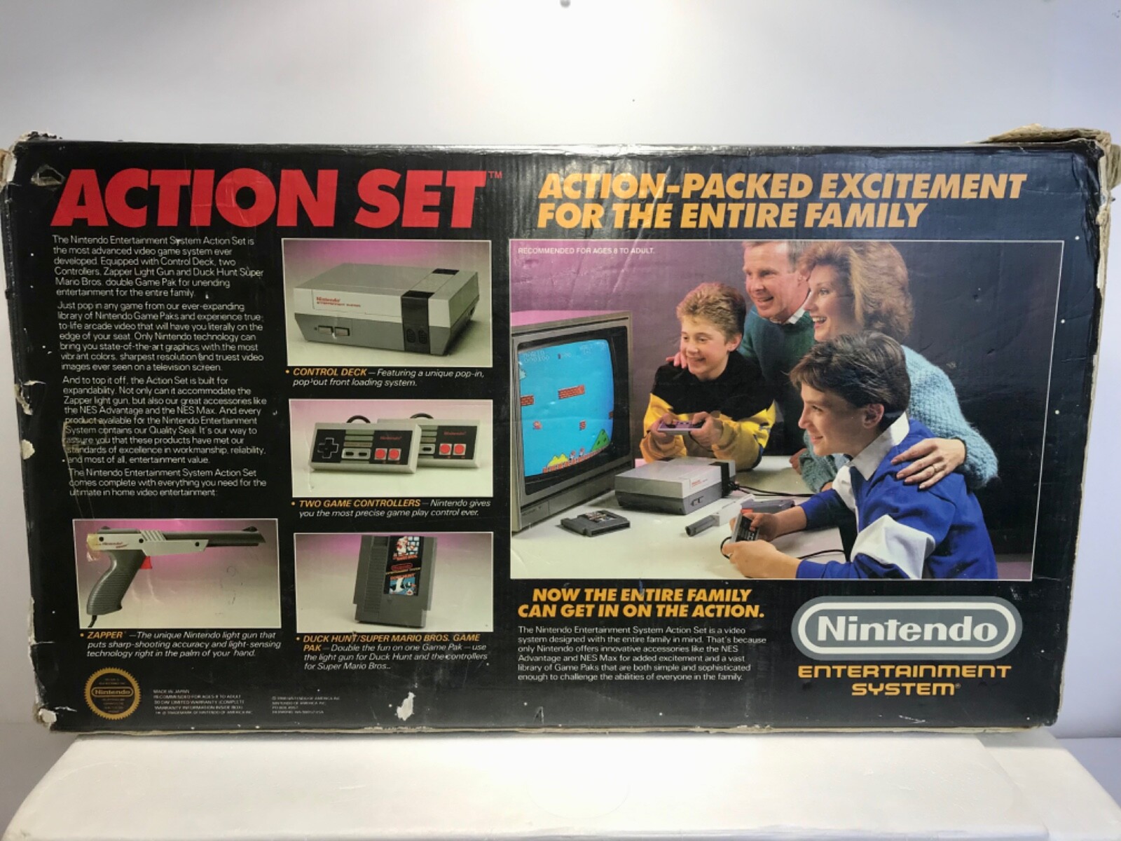 Original Nintendo Entertainment System: Action Set (NES) Gray Gun Tested