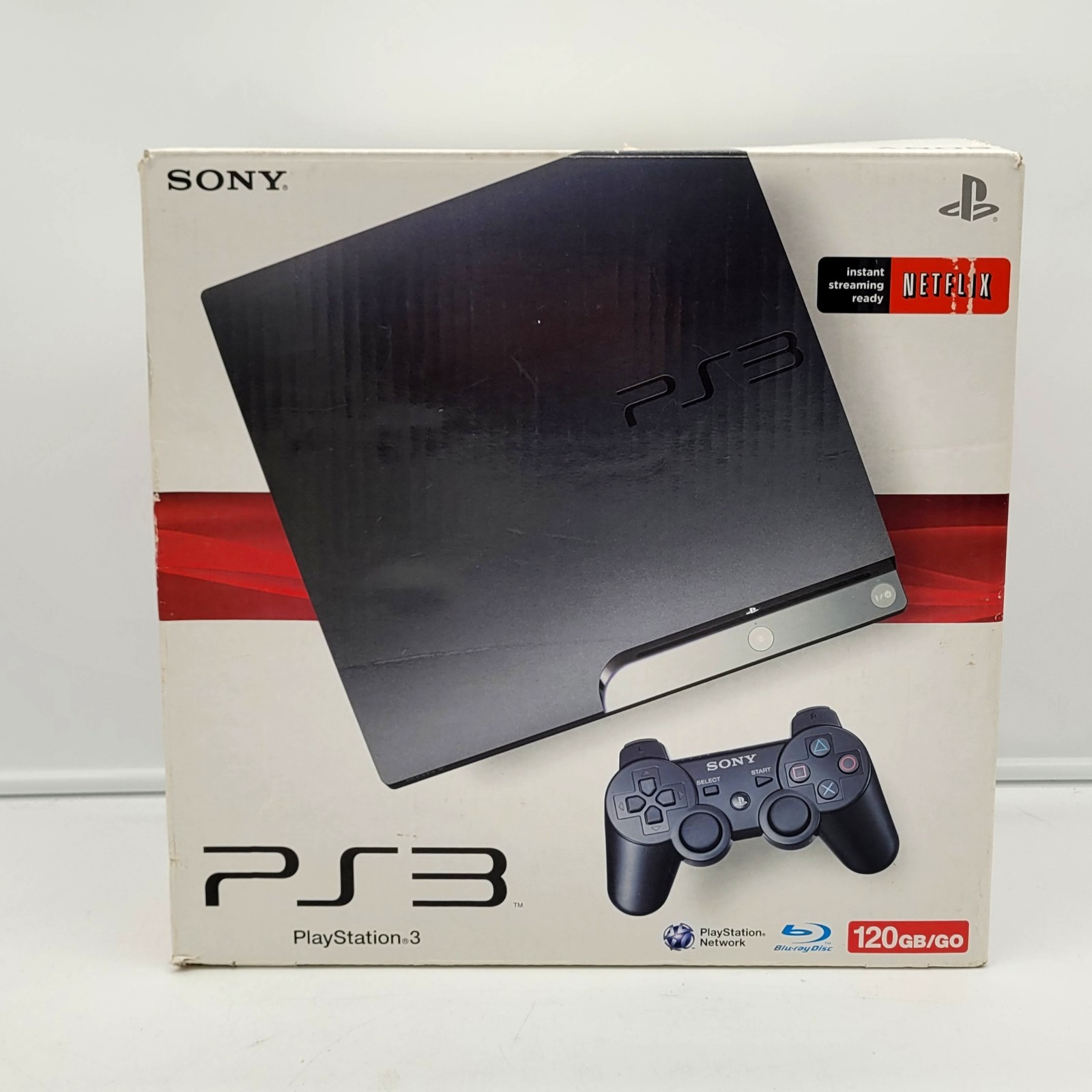 Sony PlayStation 3 PS3 Slim Console Bundle Box Controller Cords + 16 CIB Games
