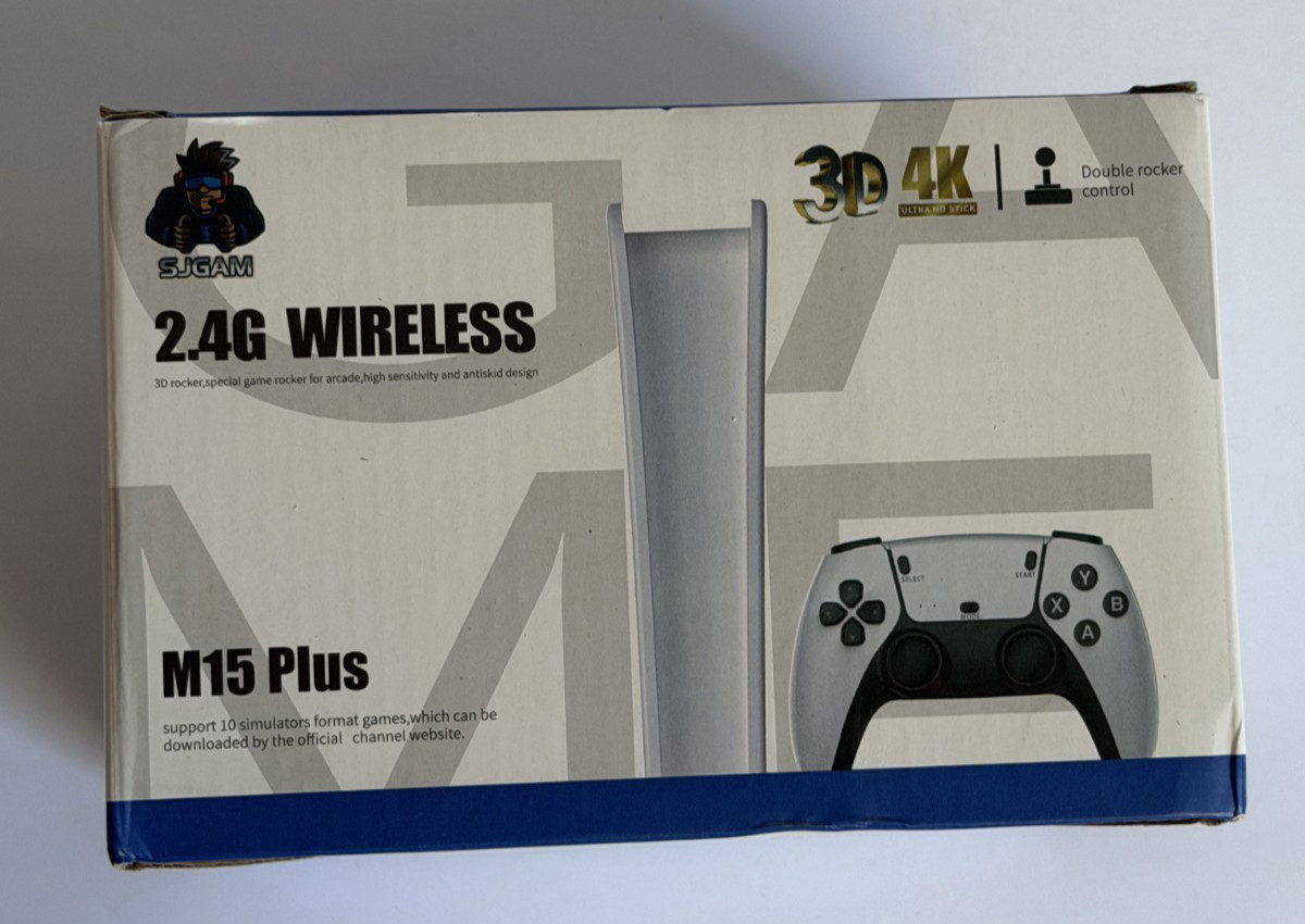M15 Plus 2.4G Wireless Retro Game Console – 3000+ Games, Dual Joystick, 4K HD
