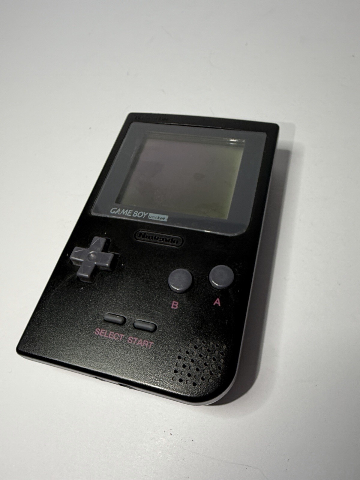 Nintendo Game Boy Pocket Black. Working Good with Original Battery Cover + Games
