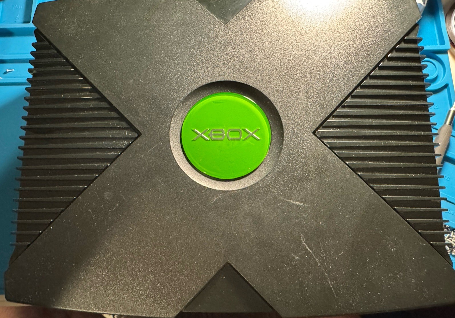Original Xbox Cleaned And Thermal Paste Applied W/ Monster Composite Cable
