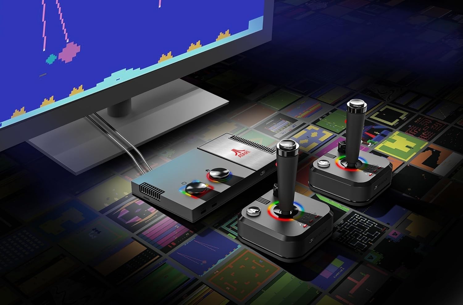 Retro Video Game Console HDMI 200+ Games Wireless Joysticks RGB Lights