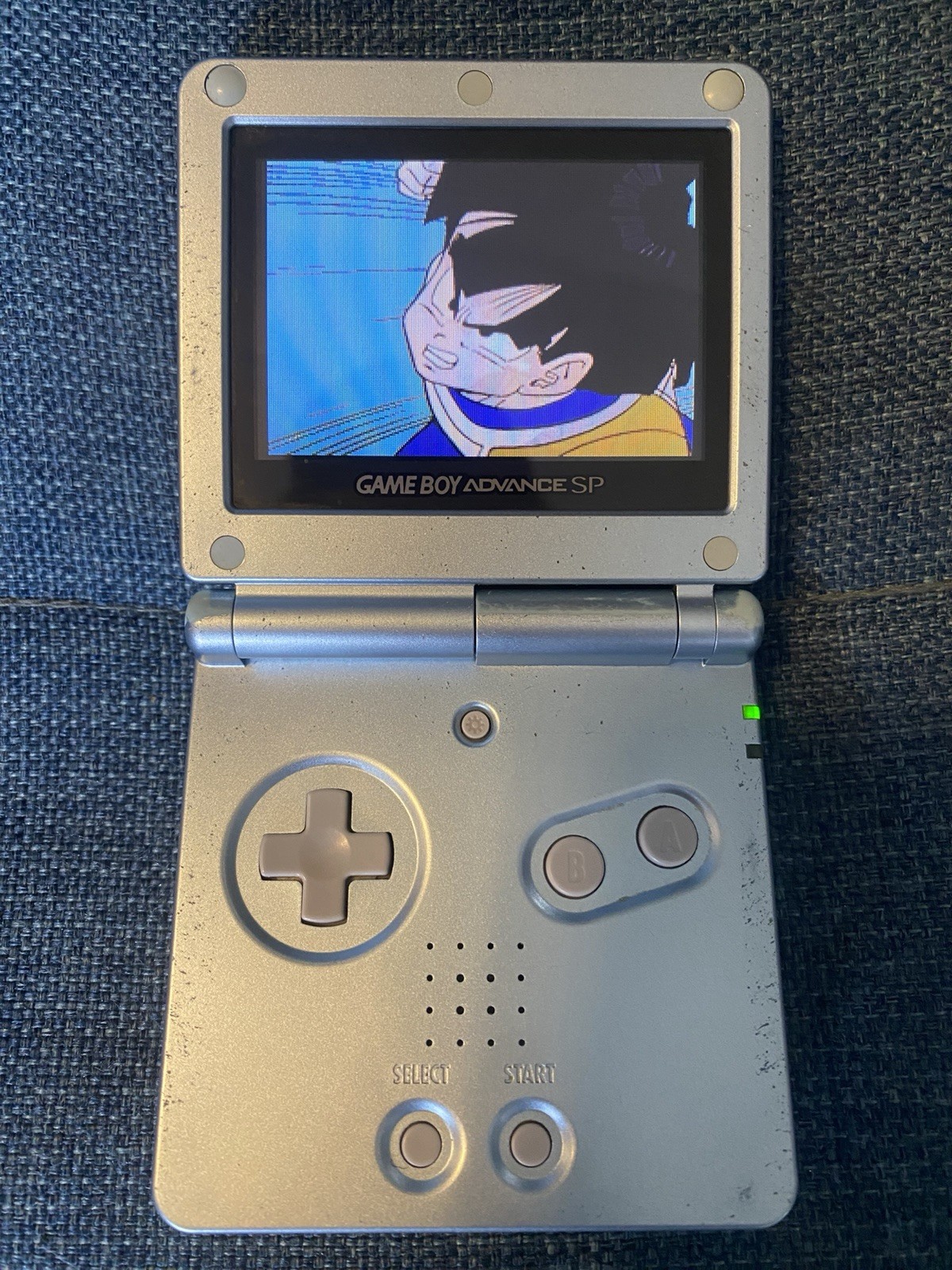 Nintendo Game Boy Advance SP Handheld Console – Pearl Blue With Two Games