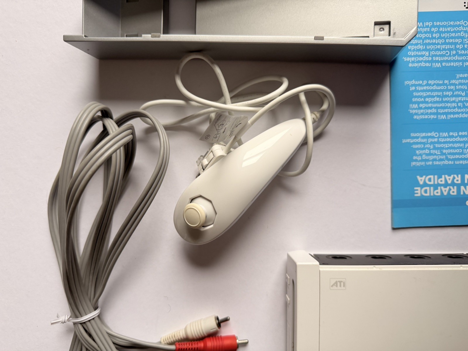 Nintendo Wii Console Lot-Motion Plus Controller/Power Supply/AV Cable/Sensor/Etc