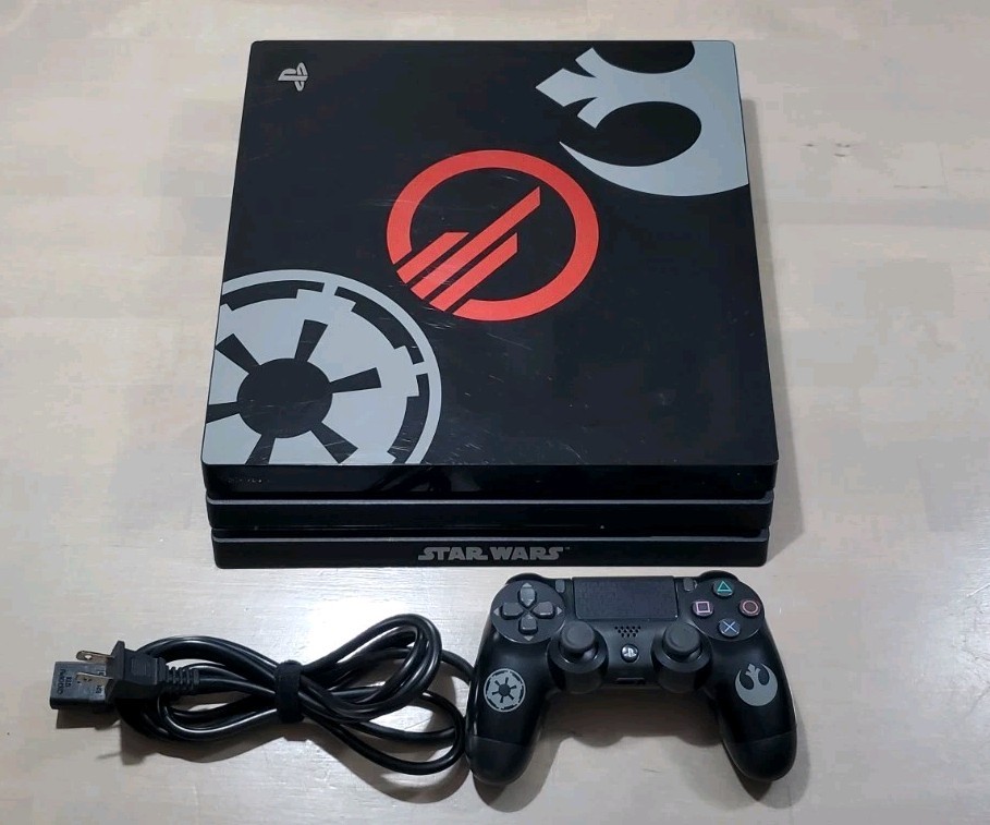 Star Wars PS4 PlayStation Pro 1tb LOW Firmware 11.50 Console Bundle Tested 100%!
