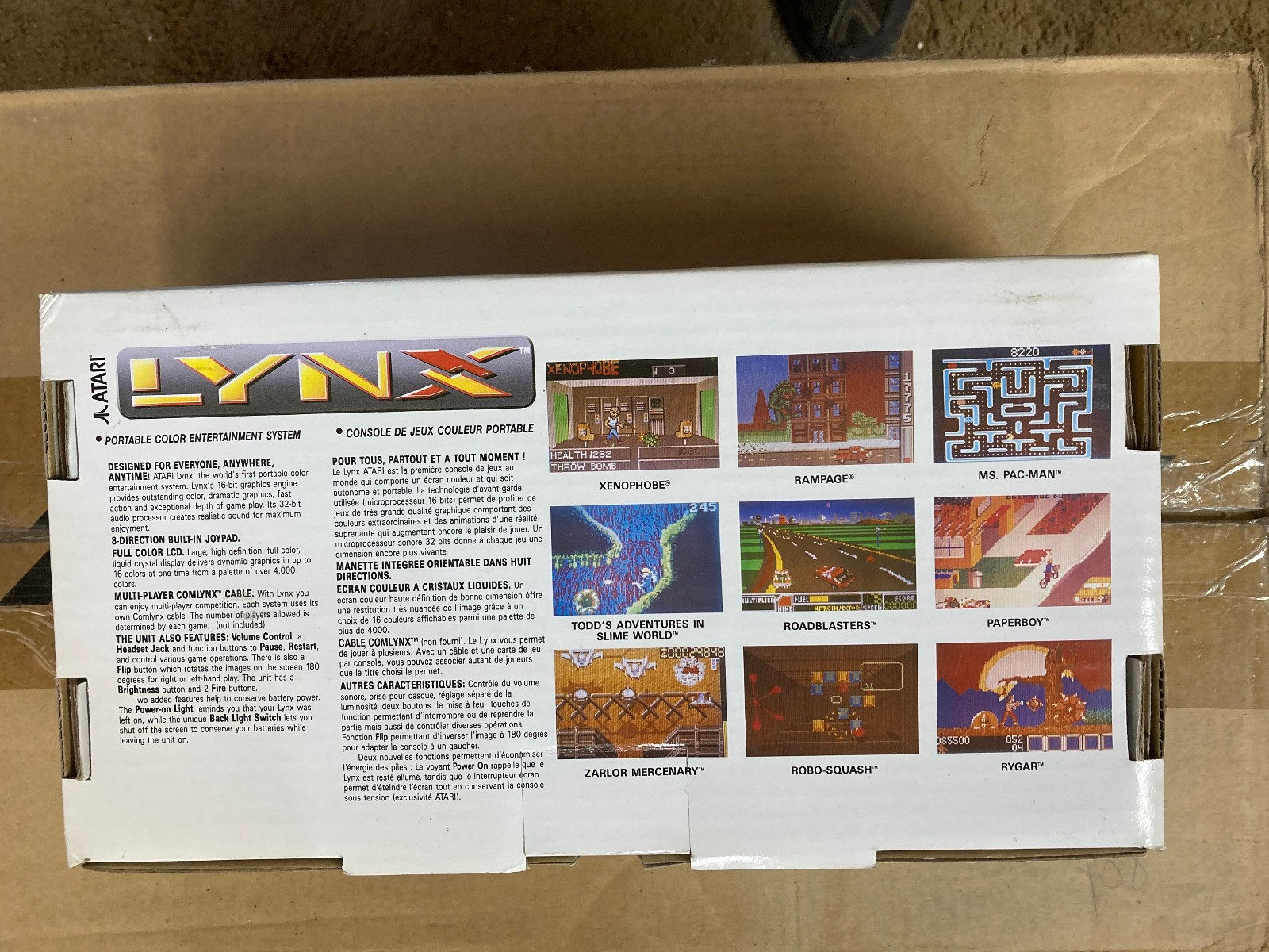 Atari Lynx II Handheld Game System WITH MANUAL in Original White BOX, PAG-0401