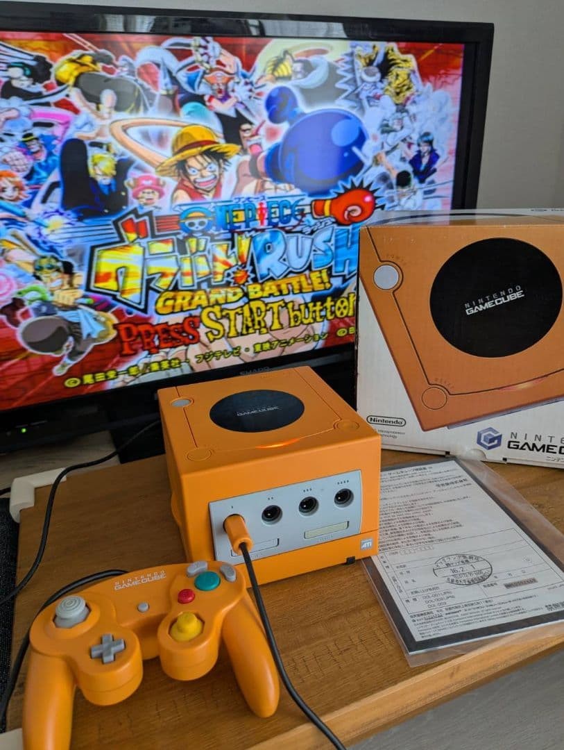 GameCube Spice Orange Complete Set Serial Matched Used