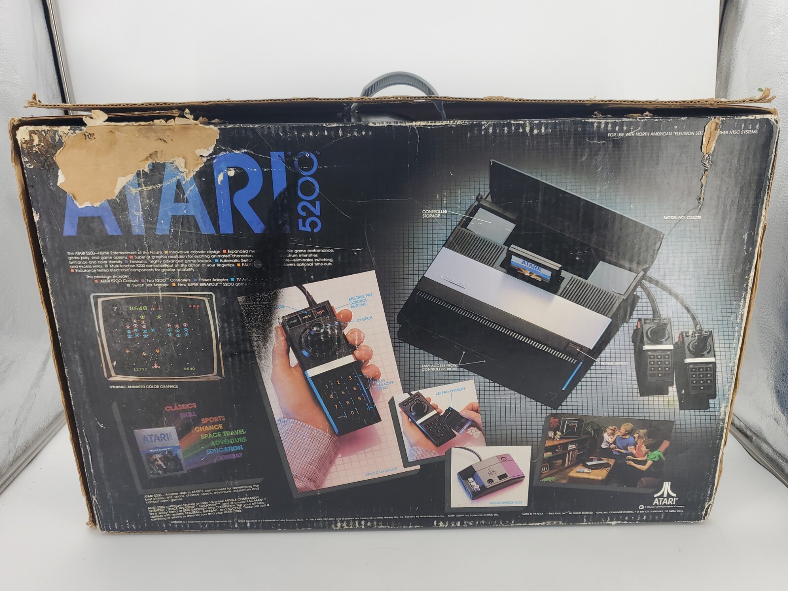 1982 Atari 5200 System in the Box 4-Port Console With Pac-man And TV switch