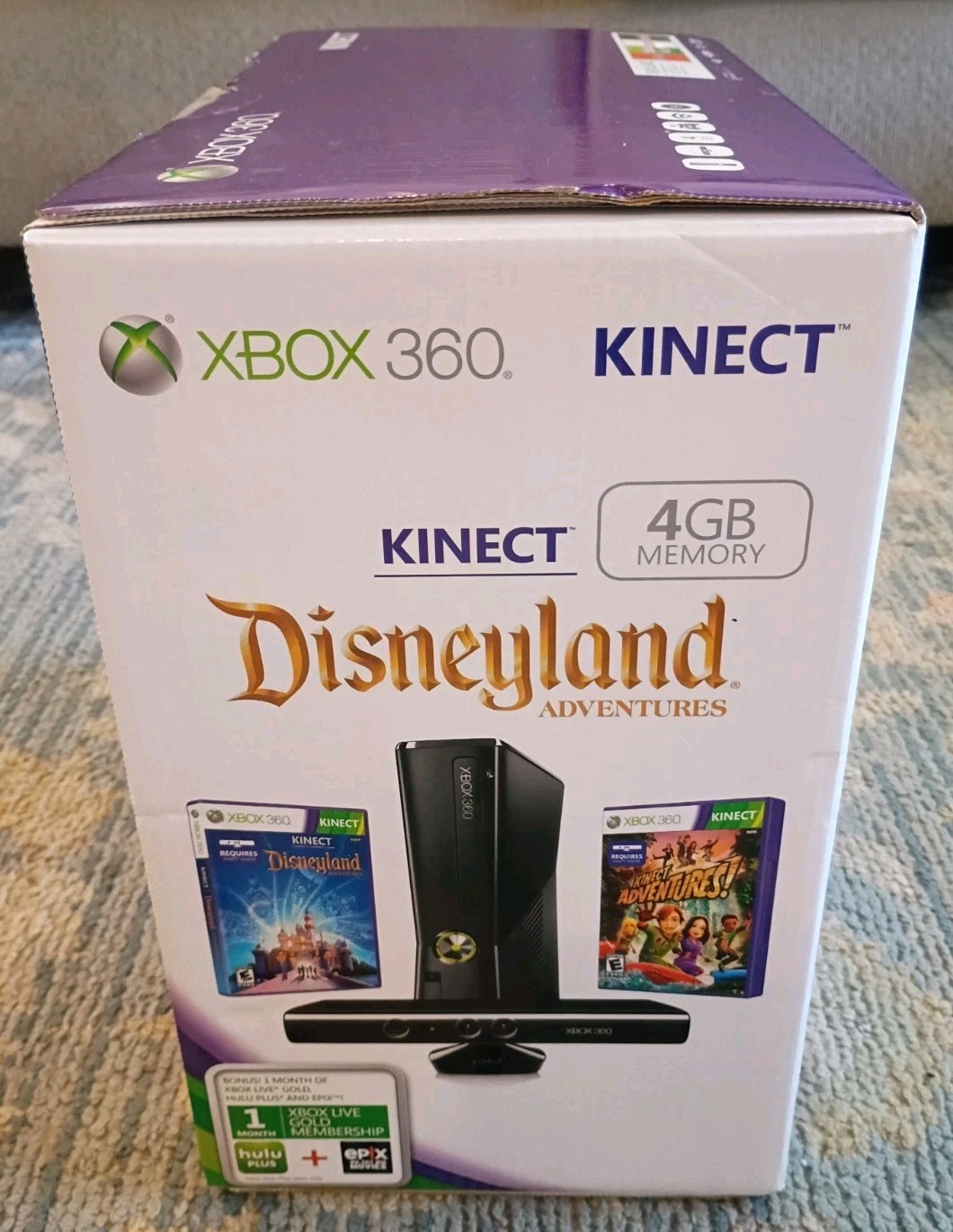Microsoft Xbox 360 Kinect Disneyland Adventures Bundle Slim 4GB Black Console