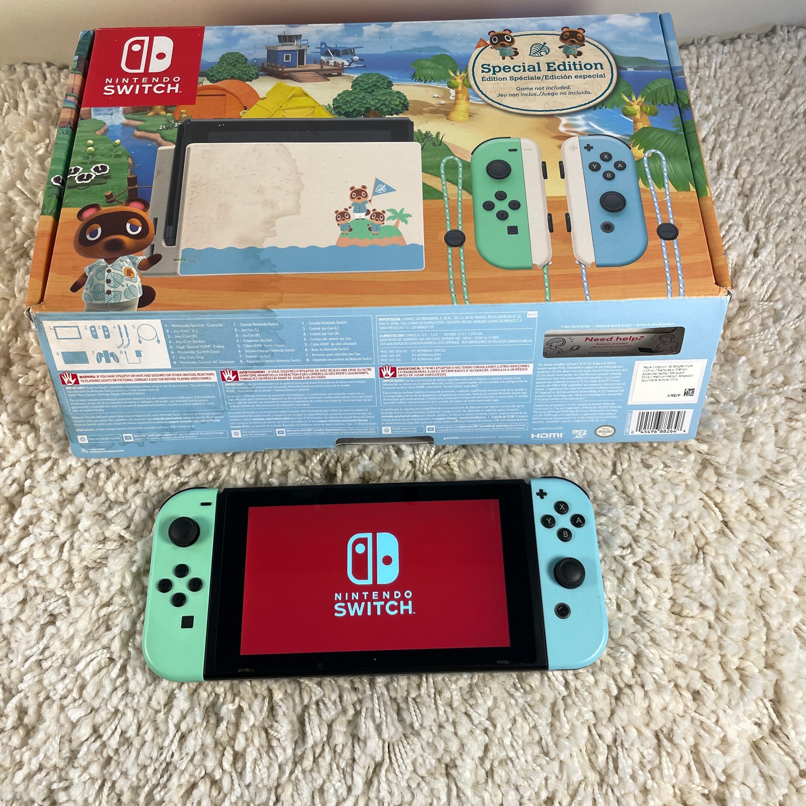 Nintendo Switch Animal Crossing: New Horizon Special Edition Console System CIB