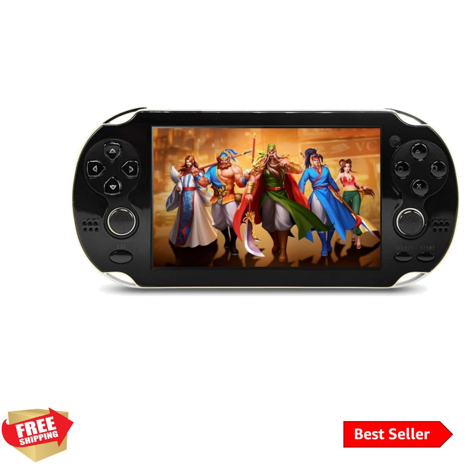 Handheld Game Console 4.3 inch Double Joystick 8GB Build in 2200 Retro Game V…