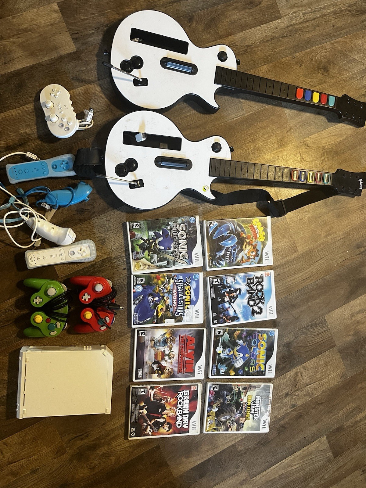Wii With Guitars, Games And Accessories