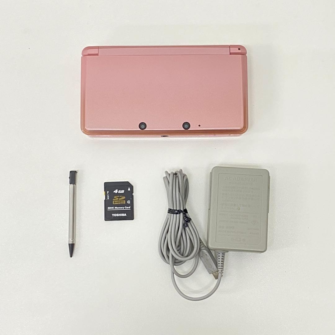 Nintendo 3DS Misty Pink Console CTR-001 Japan Tested w/ USB Charger SD
