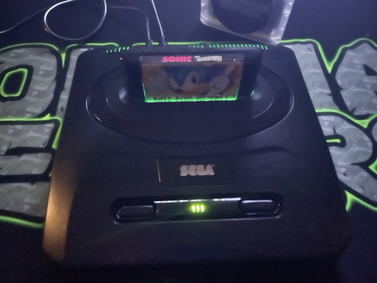 SEGA Genesis Model 2! Green LED Upgrades! Controller, AV and Power included!