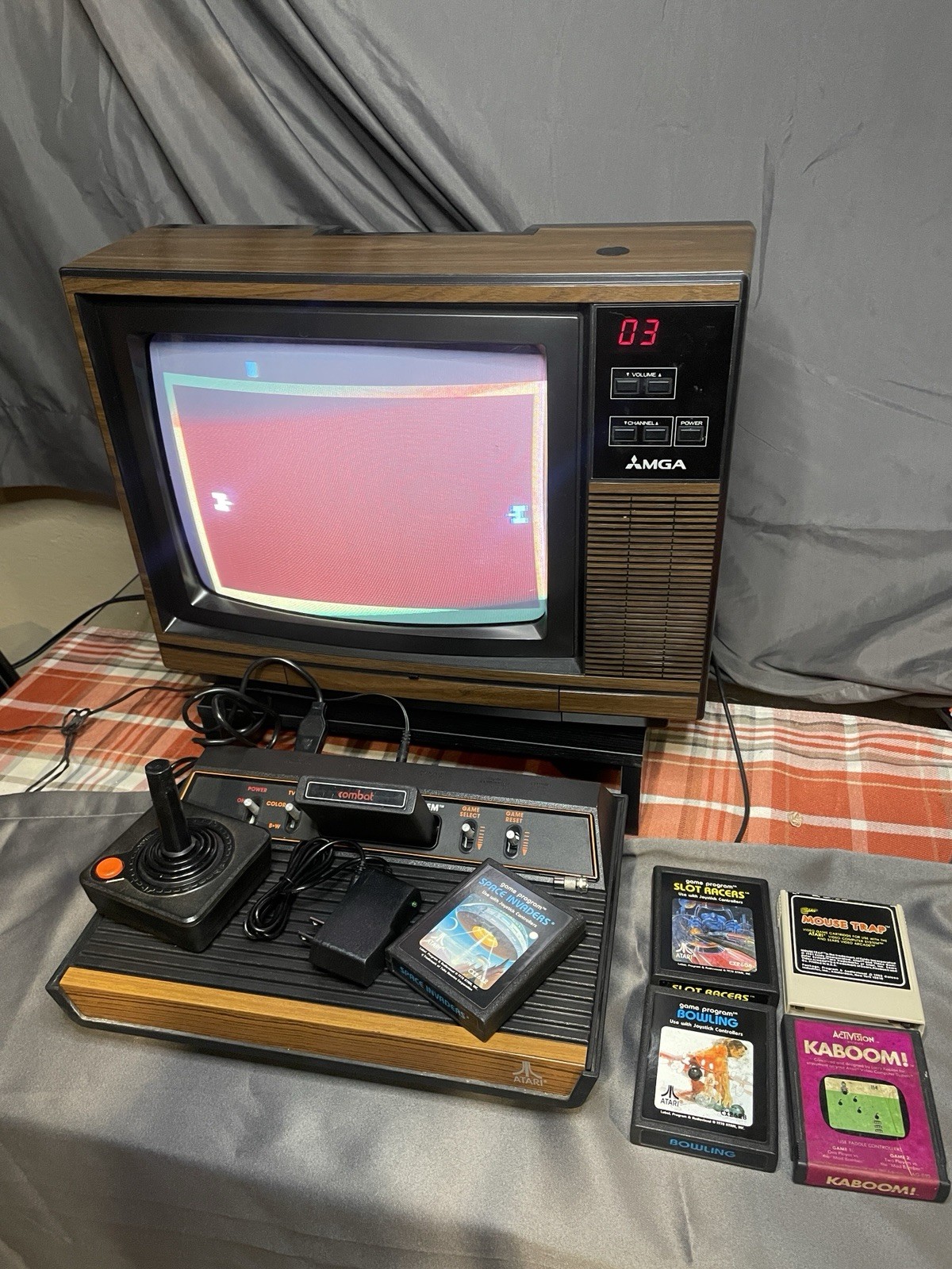 Atari 2600 Console, Controllers, Cables, 6 Games, Restored, Cleaned, Calibrated!