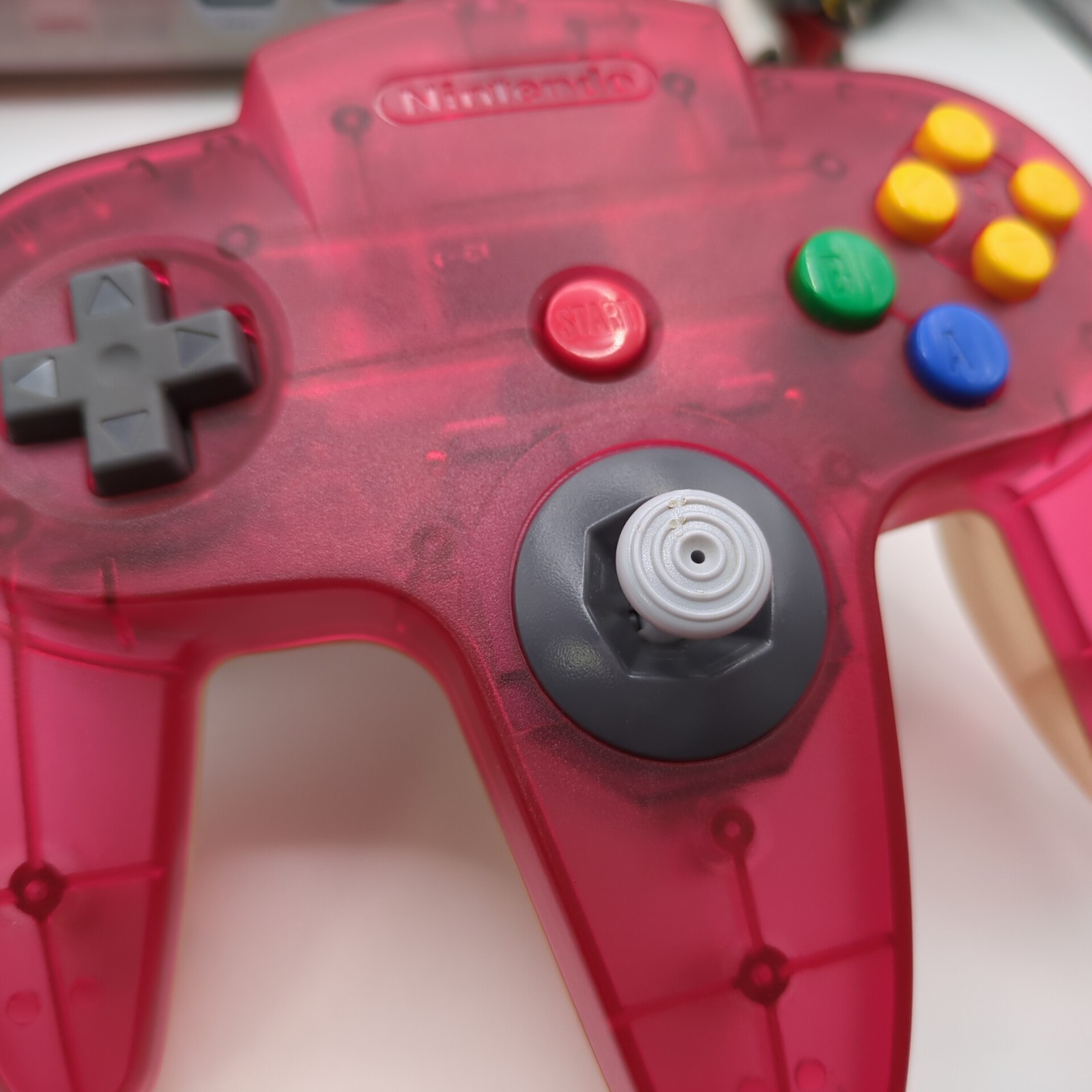 Nintendo 64 N64 Clear Red/Watermelon Style Console/Controller Tested from Japan