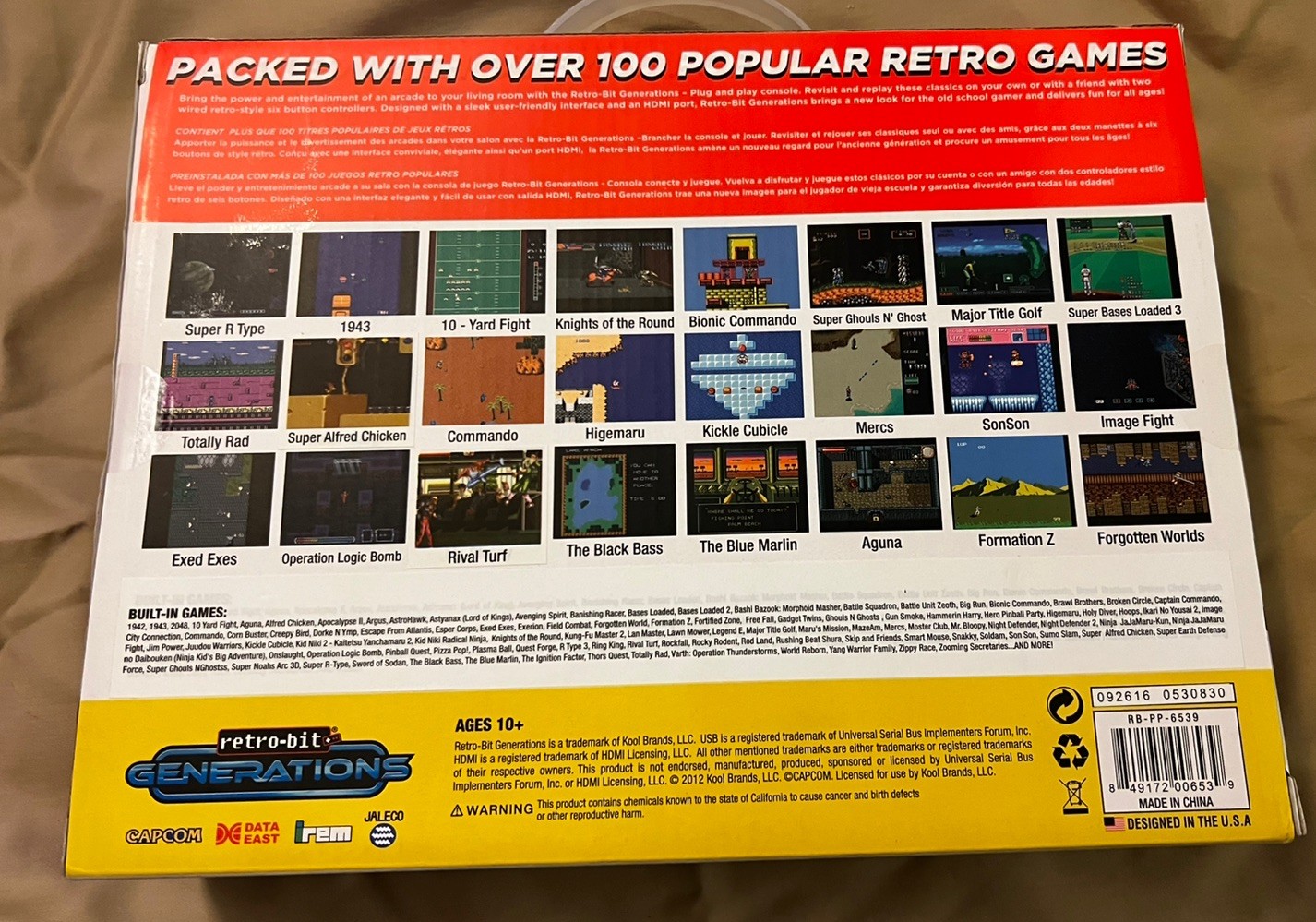 Retro-Bit Generations – Plug and Play Game Console Red/Black Retro Game NEW