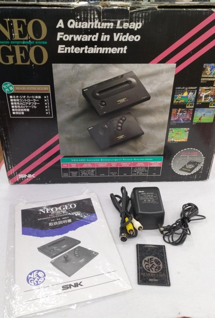 Neo Geo AES Console with Memory Card, 90s Arcade Gaming, Used