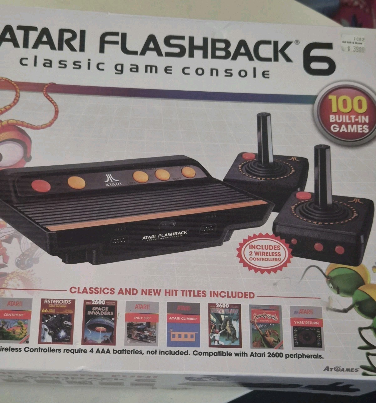 ATARI FLASHBACK 6 CLASSIC GAME CONSOLE 100 BUILT-IN GAMES. WIRELESS! USED 1 TIME